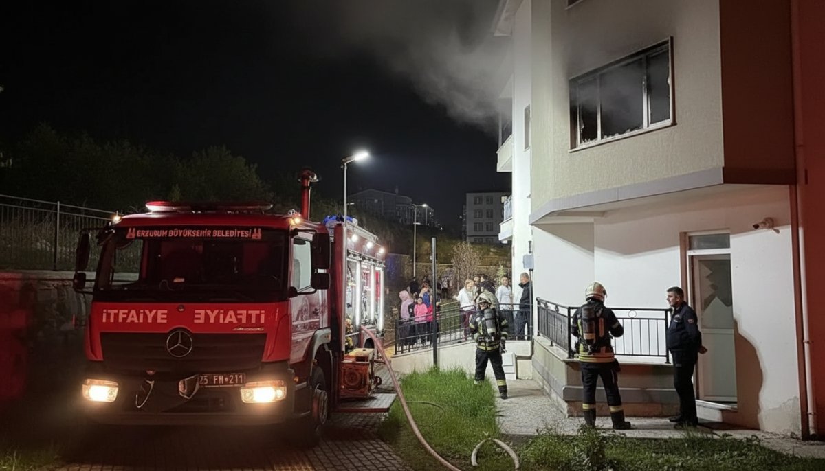 Erzurum'daki Yangında Diyaliz Hastası Kadın Hayatını Kaybetti