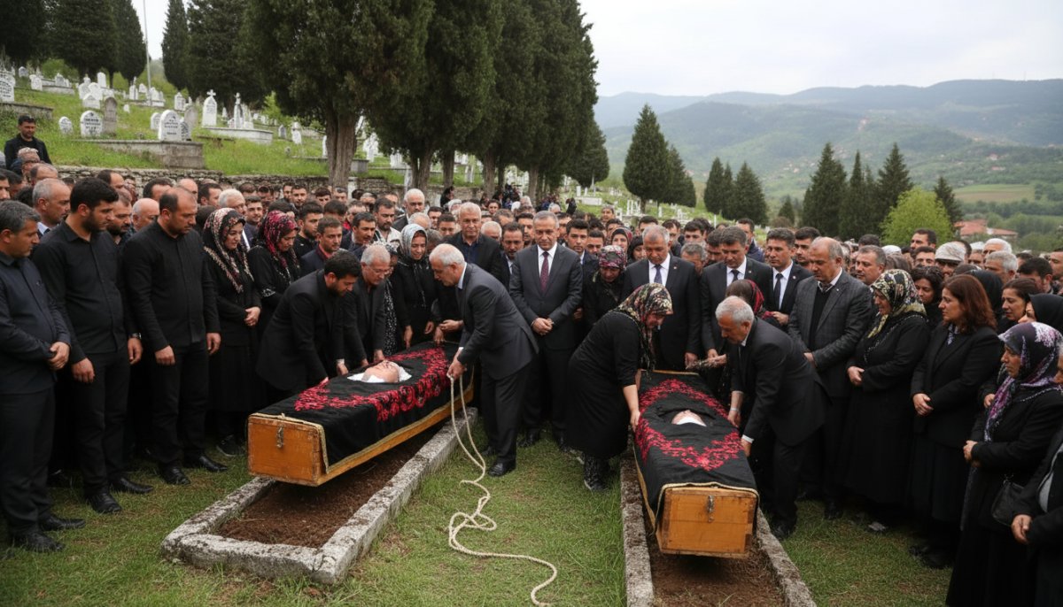 Rize'de feci kaza: Yaşlı çift gözyaşları arasında son yolculuğuna uğurlandı