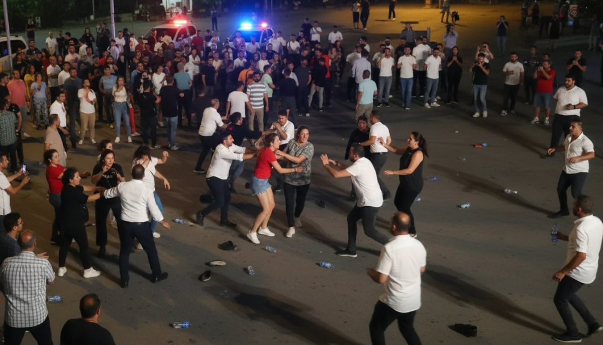 Esenyurt Meydanı'nda Halay Sırasında Kadınlar Arasında Kavga