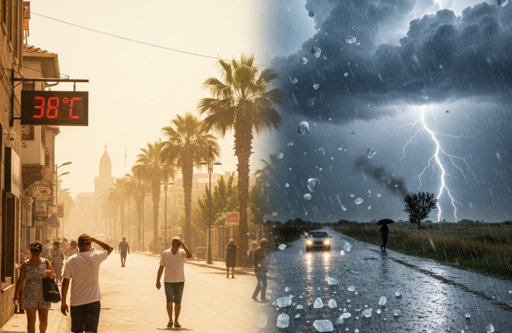 Meteoroloji’den çifte uyarı: 38 derece sıcak, sağanak ve dolu Türkiye’yi etkisi altına alıyor
