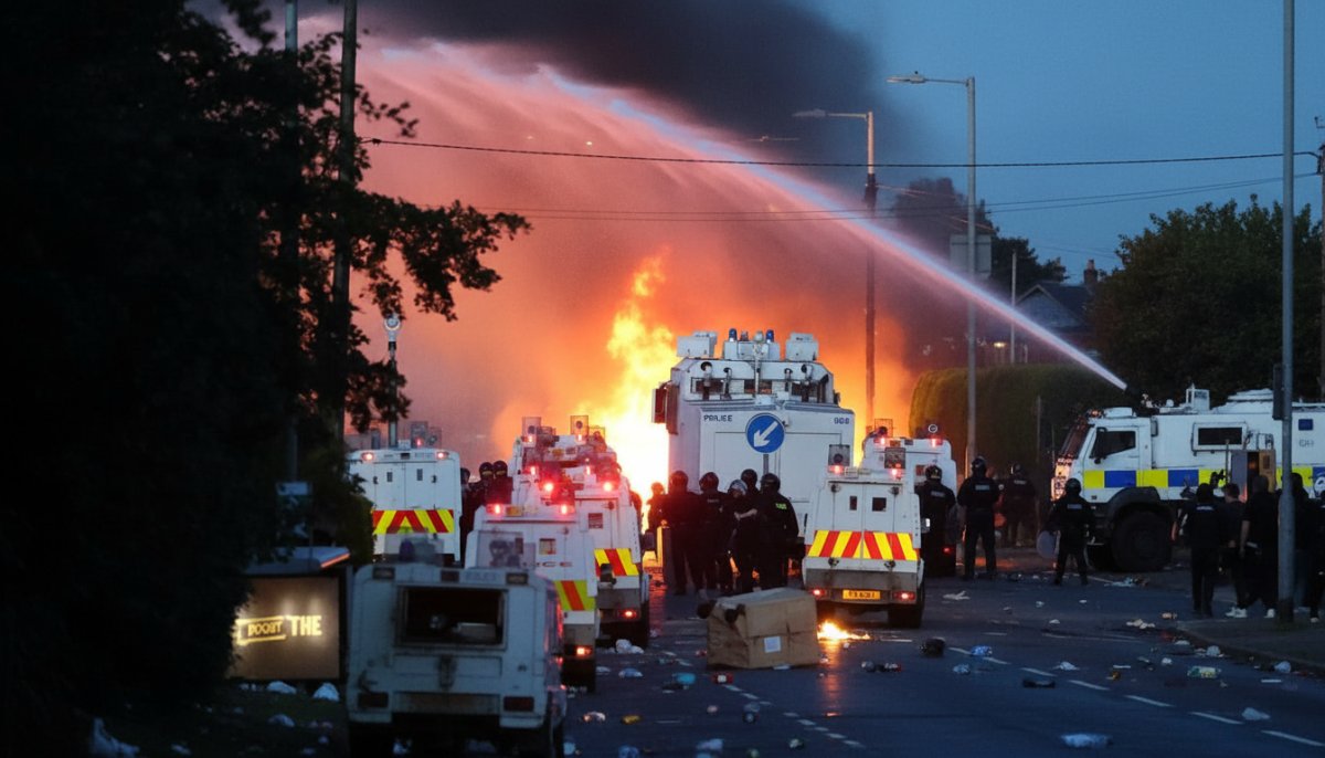 Belfast'ta Göçmen Karşıtı Protestolar: Polis Tazyikli Suyla Müdahale Etti