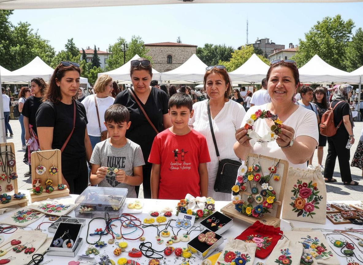 Eskişehir'de Üreten Kadınların El Emeği Ürünleri Yaz Festivali'nde Beğeniye Sunuldu