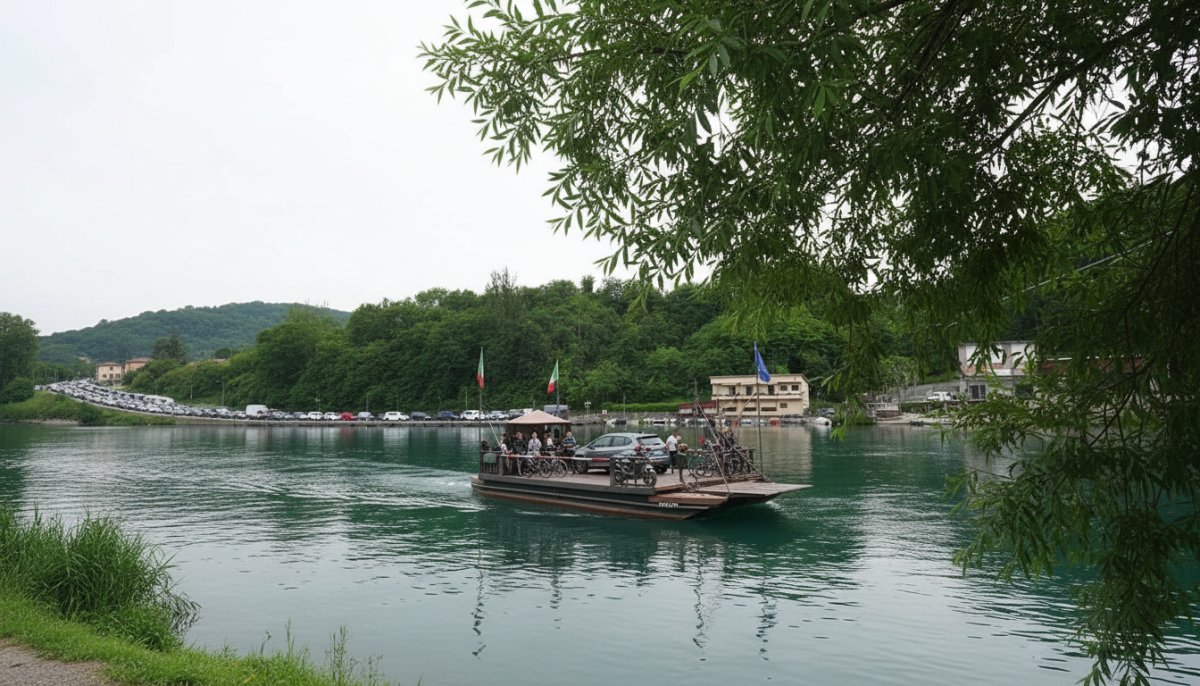 Lombardiya'da 500 yıldır yolcu taşıyan Leonardo feribotu yeniden ilgi odağı oldu