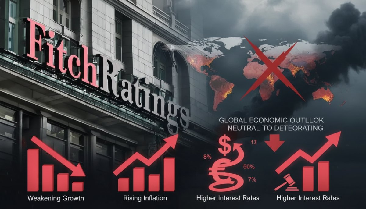 Fitch'ten Küresel Ekonomi İçin Karamsar Senaryo: Büyüme Zayıflayacak, Enflasyon ve Faizler Yükselebilir