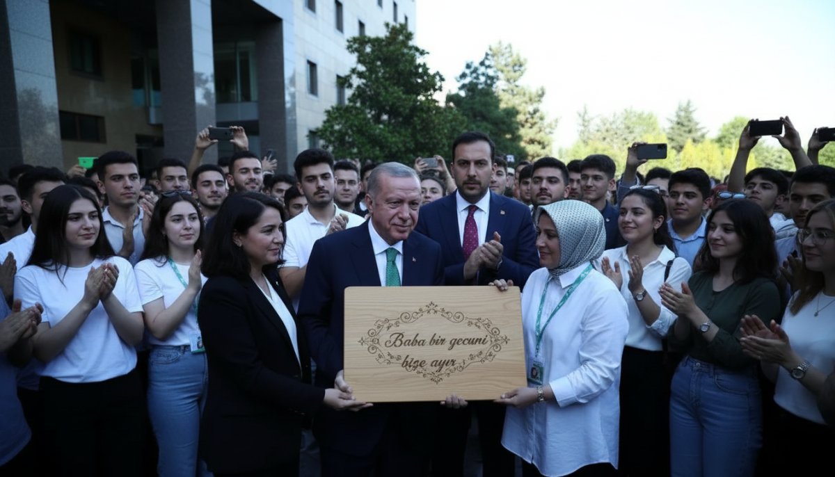 Gençlerden Başkan Erdoğan'ı duygulandıran Babalar Günü hediyesi: 'Baba bir geceni de bize ayır'