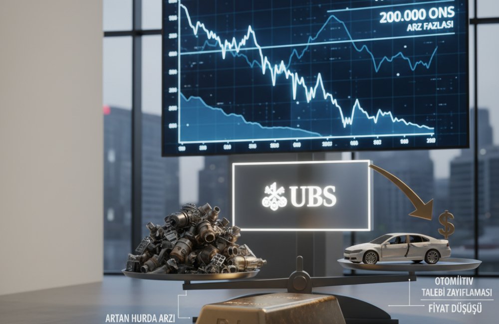 UBS: Paladyumda Arz Fazlası Fiyatları Baskılayabilir