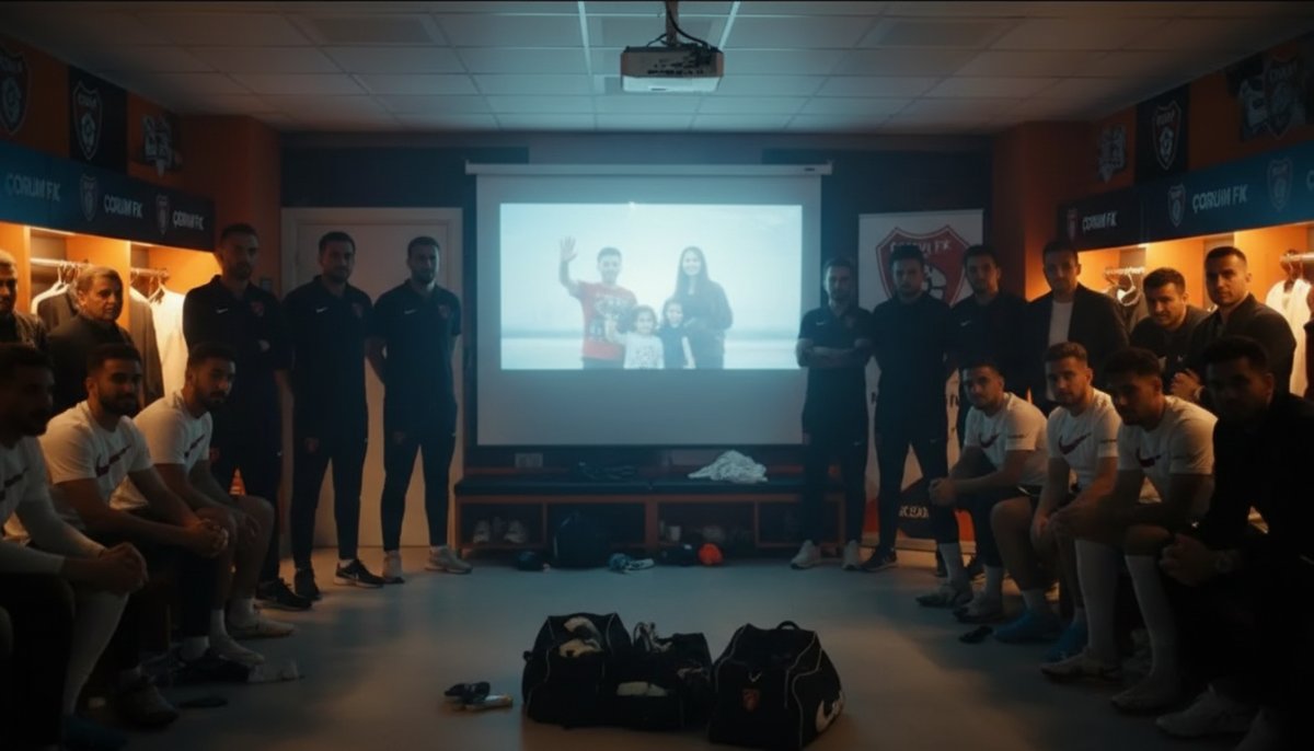 Çorum FK final maçının perde arkasını yayınladı!