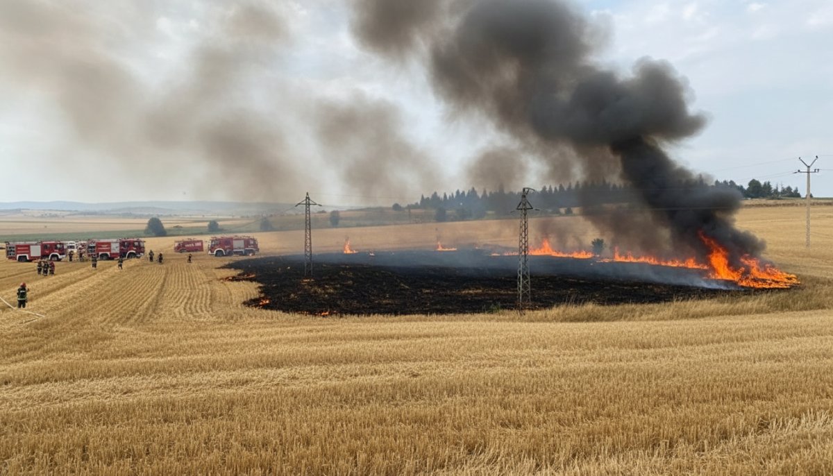 Tekirdağ'da 100 Dekar Buğday Ekili Alan Yangında Zarar Gördü
