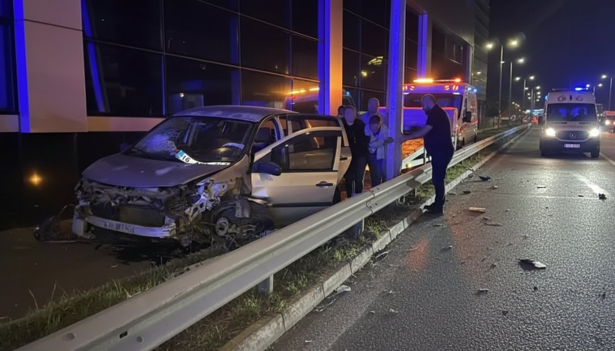 Bursa'da Uyuyakalan Sürücü Kaza Yaptı: 2 Yaralı