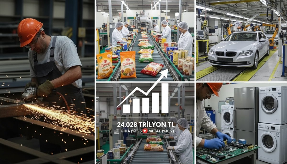 TÜİK: Sanayi Satışları 2025'te 24 Trilyon TL'yi Geçti