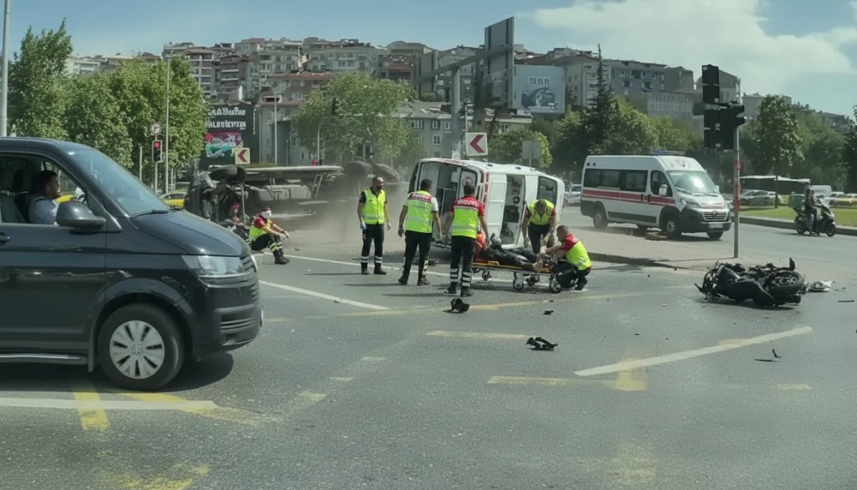 Kağıthane'de Ambulans Kazasında 4 Kişi Yaralandı: O Anlar Kamerada