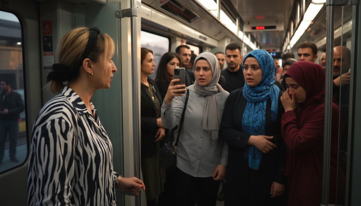 Metroda başörtülülere 'imha edilsin' diyen kadına soruşturma ve gözaltı kararı