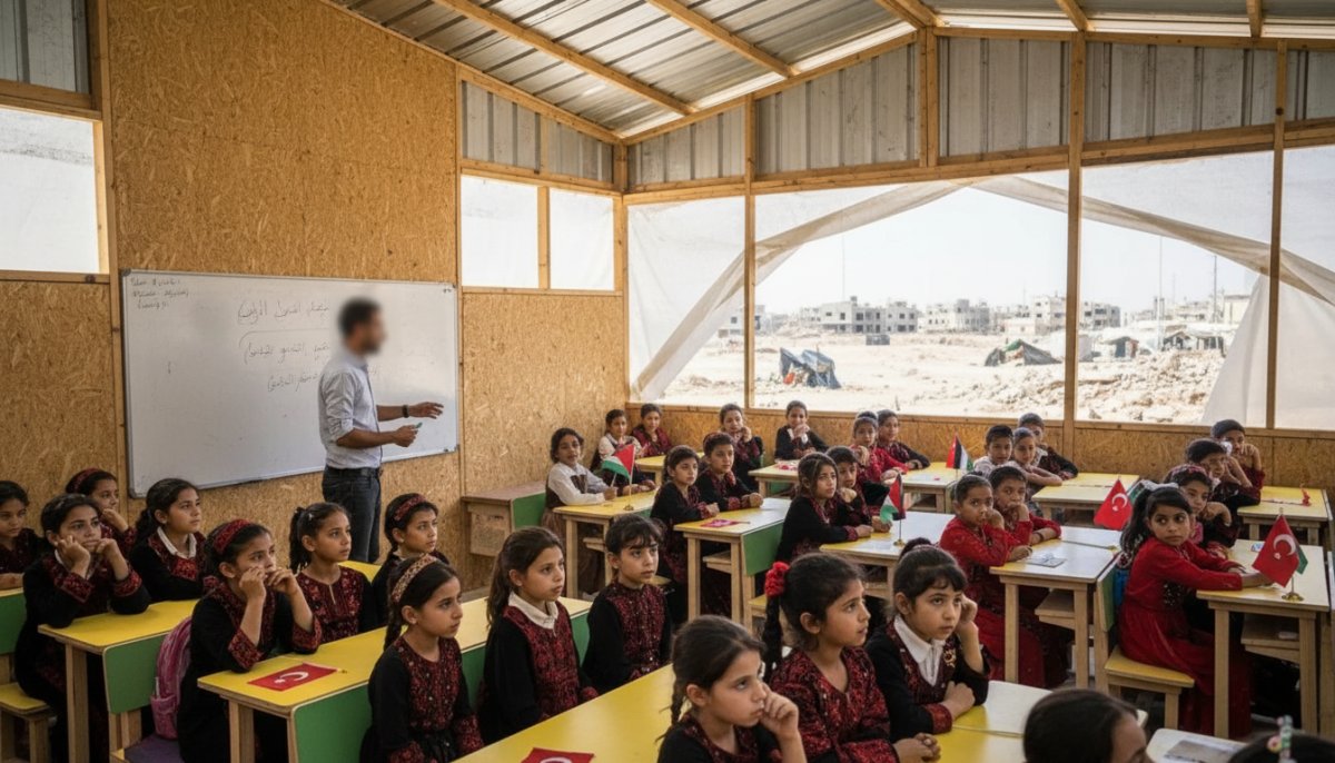 İHH Gazze'de İkinci Sahra Okulunu Açtı