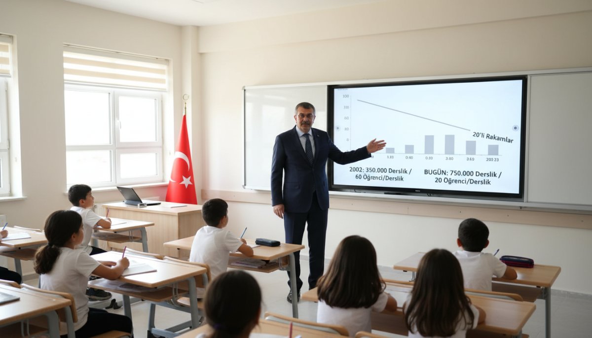 Milli Eğitim Bakanı Yusuf Tekin: Türkiye genelinde derslik başına düşen öğrenci sayısı 20'li rakamlara düştü