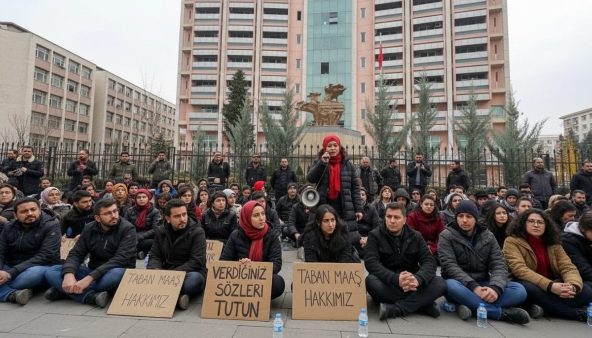 Öğretmenler MEB Önünde Eylemde: 'Verdiğiniz Sözleri Tutun'