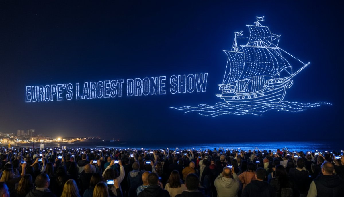 Matosinhos'ta 3097 Dronla Guinness Rekoru Kırıldı
