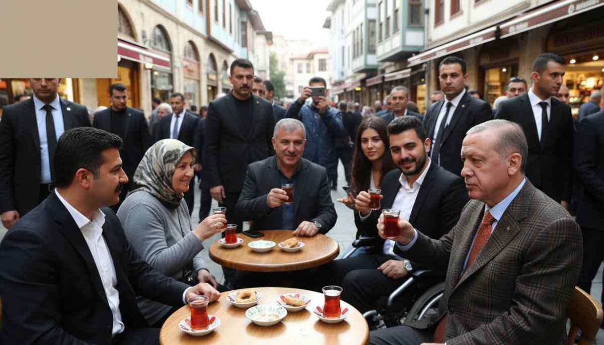 Cumhurbaşkanı Erdoğan Edirne'de Vatandaşlarla Çay İçti