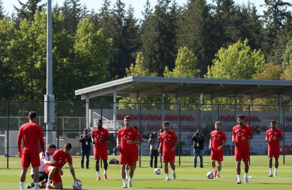 A Milli Futbol Takımı, Kanada'daki İlk Antrenmanını Yaptı