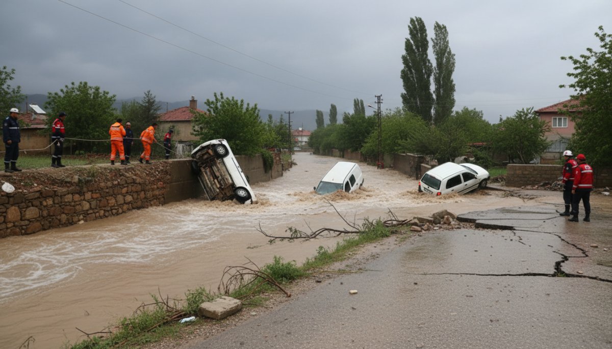 Niğde'de Sağanak Hayatı Felç Etti: 3 Araç Sel Sularına Kapıldı!