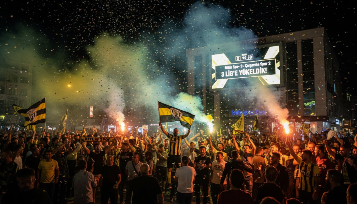 Bitlis Spor, 3. Lig'e Yükseldi! Taraftarlardan Büyük Coşku
