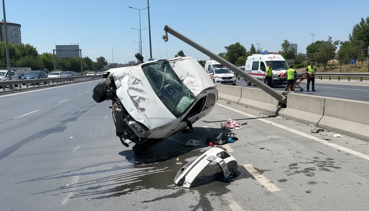 Avcılar D-100 Karayolu'nda Feci Kaza: Otomobil Takla Attı, 2 Yaralı