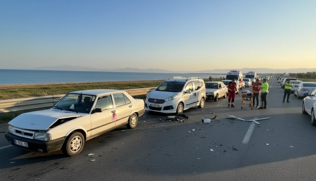 Bitlis'te Düğün Konvoyunda Zincirleme Kaza: 3 Yaralı