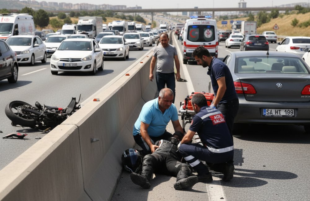 Kocaeli'de Motosiklet Kazası: Sürücü Ağır Yaralandı