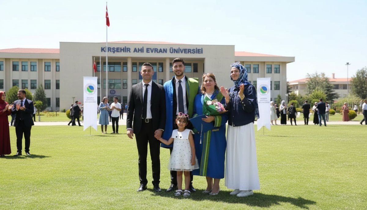 Azmin Zaferi! 54 Yaşında Oğluyla Aynı Üniversiteden Mezun Oldu