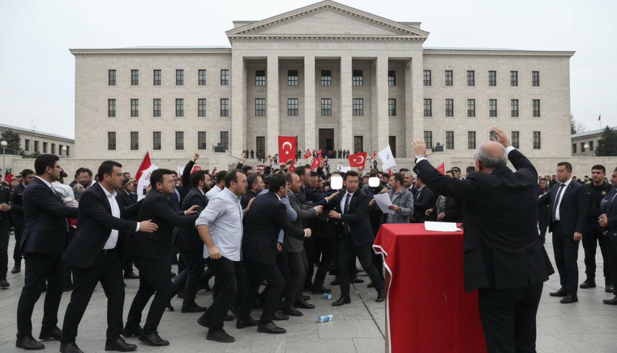 CHP'de Kürsü Savaşları! Kılıçdaroğlu Taraftarlarından Özgür Özel'e 'Hırsız, Rüşvetçi' Sloganları