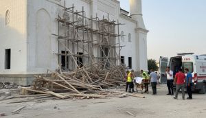 Aydın'da Cami İnşaatında İskele Çöktü: 1 İşçi Öldü, 1 Yaralı