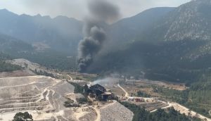 Isparta'da Mermer Ocağında Yangında 1 İşçi Hayatını Kaybetti