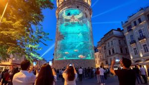 Galata Kulesi'nde Sıfır Atık Haftası Animasyon Gösterisiyle Renklendi