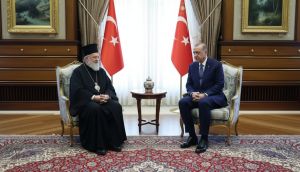 Cumhurbaşkanı Erdoğan, Fener Rum Patriği Bartholomeos'u Kabul Etti