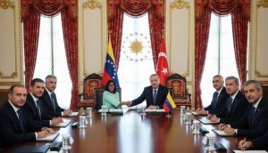 Cumhurbaşkanı Erdoğan, Venezuela Cumhurbaşkanı Vekili Rodriguez ile Dolmabahçe'de Görüştü