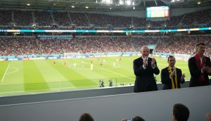 FIFA Başkanı Gianni Infantino Türkiye-Avustralya Maçını Stadyumda İzledi