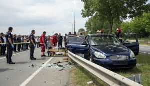 Ordu'da Kontrolden Çıkan Otomobil Refüje Çıktı: 4 Yaralı