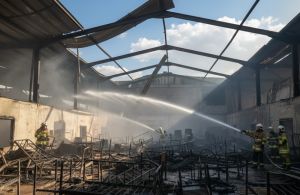 Erzincan'da Mobilya Deposunda Yangın! İtfaiye Ekipleri Hızla Müdahale Etti
