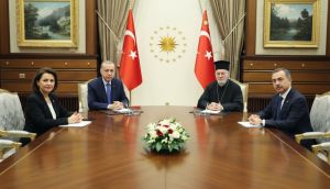 Cumhurbaşkanı Erdoğan, Fener Rum Patriği Bartholomeos'u Kabul Etti