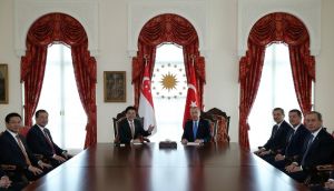 Cumhurbaşkanı Erdoğan, Singapur Başbakanı Lawrence Wong'u Kabul Etti