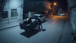 Hatay'da hırsızlar çalıştıramadıkları motosikleti iterek çaldı: O anlar kamerada