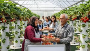 Düzce'de Hindistan Cevizi Kabuğunda Çilek Yetiştiriciliği