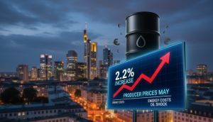 Almanya'da Üretici Fiyatları Mayıs'ta Yıllık %2,2 Arttı: Petrol Şoku ve Enerji Maliyetleri Etkili