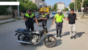Karaman'da Polisin "Dur" İhtarına Uymayan Motosiklet Sürücüsüne 611 Bin Lira Ceza