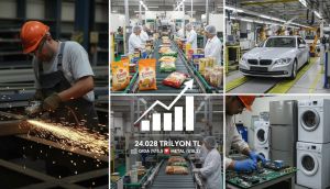 TÜİK: Sanayi Satışları 2025'te 24 Trilyon TL'yi Geçti