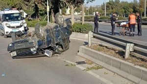 Ankara'da Refüje Çarpıp Takla Atan Otomobilin Sürücüsü Öldü
