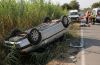 Antalya'da Otomobil Bahçeye Devrildi: 2 Yaralı